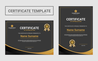 modern certificate of appreciation template. Clean modern certificate.