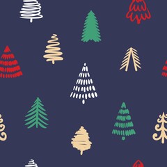 Vector pattern of Christmas trees