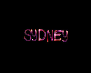 Words made up from light painting technique