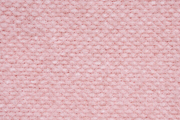 Fototapeta premium Fabric texture background. Pink warm fluffy textile