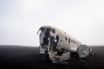 Flugzeugwrack in Island am Lavastrand von Solheimasandur / Douglas C-117 DC-3