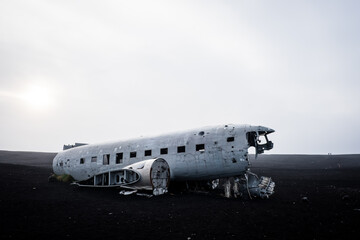 Flugzeugwrack in Island am Lavastrand von Solheimasandur / Douglas C-117 DC-3