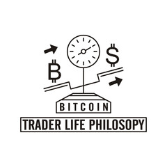 trader life philosophy vector illustration