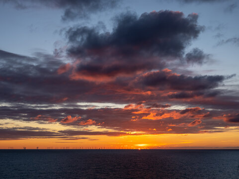 Sunset Sky over English Channel