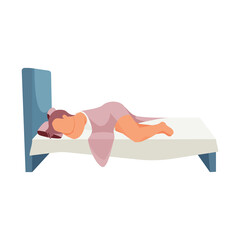 Sleeping Woman Flat Composition