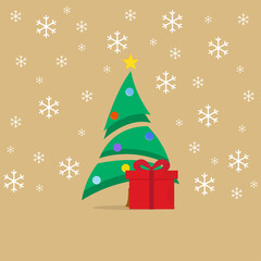 Christmas tree, holiday tree, holiday, christmas, weekend, vector illustration