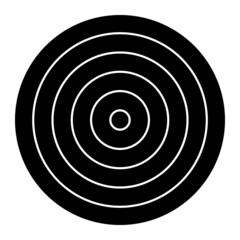 Concentric rings pattern in circle design element.