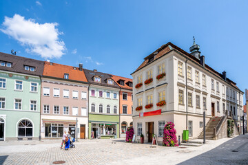 Marienplatz, Weilheim in Oberbayern, Bayern, Deutschland