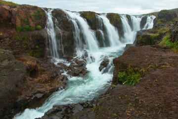 Canyon Kolugljufur of the river Vididalsa, Iceland, Europe
