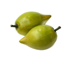 Fresh canistel sapote or yellow sapote fruit put on a white background. Isolated.