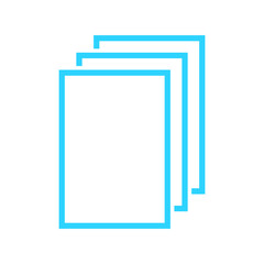 Paper line blue vector icon