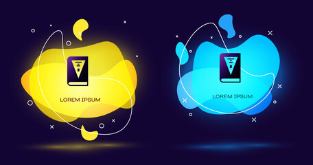 Black 26 November india constitution day icon isolated on black background. Abstract banner with liquid shapes. Vector