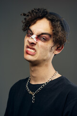 fighter with broken nose training boxing conflict aggression injury