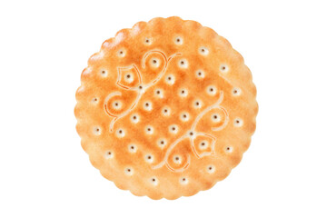 Cookies on an isolated white background. Round biscuits