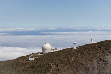 Roque de los Muchachos Observatory (ORM) on La Palma, Canary Islands, Spain. Carlsberg Meridian,...