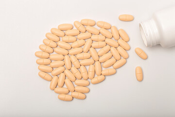 Medicines and pills for the brain and the prevention of mental illness. Alzheimer's, dementia,...