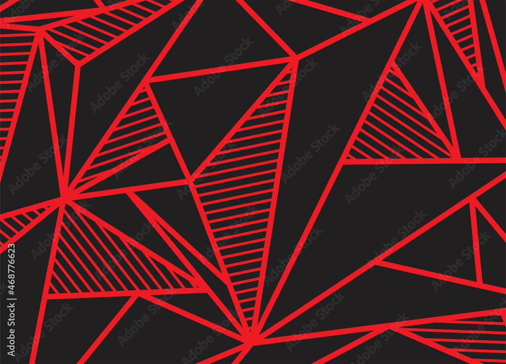 Aufkleber abstract background with red polygonal lines
