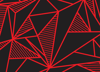 Abstract background with red polygonal lines