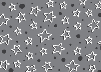 An illustration of star drawing on the grey background