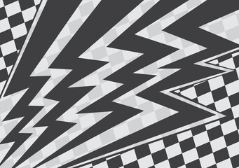 Abstract background with lightning pattern and some checkered line