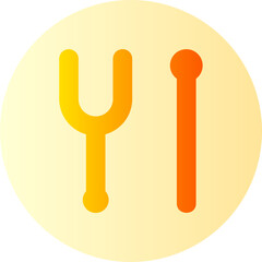 turning fork gradient icon