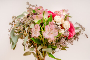 A festive bouquet of flowers for a birthday or women's day