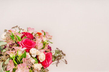A festive bouquet of flowers for a birthday or women's day
