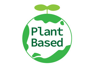 植物性原料の食べ物や製品のロゴマーク