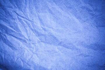 Recycling blue paper crumpled background.
