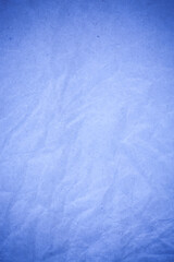 Recycling blue paper crumpled background.