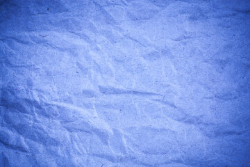 Recycling blue paper crumpled background.
