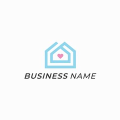 design logo creative home and love