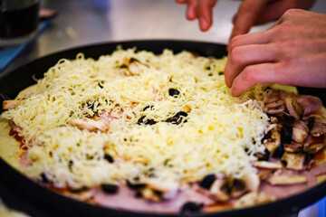 fresh home made italian pizza 