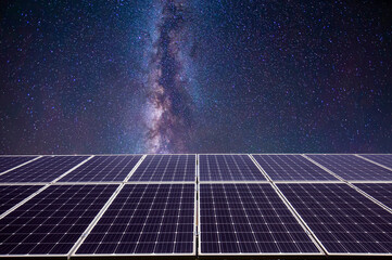 Solar photovoltaic panels and the Milky Way