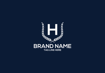 Fototapeta premium H letter logo design and minimalist logo.