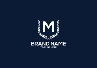 M letter logo design and minimalist logo.