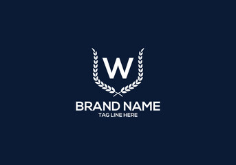 W letter logo design and minimalist logo.