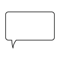 Speech bubble, speech balloon, chat bubble line art vector icon for apps and websites.