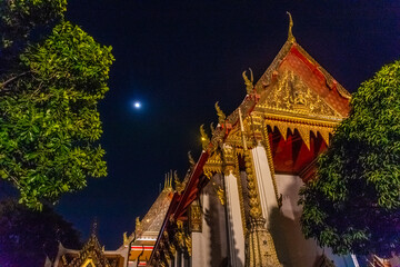 The great temple of Wat Pho by night, Bangkok, Thailand