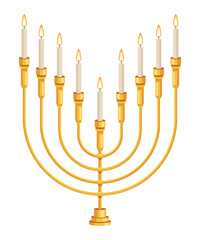 golden chandelier with candles