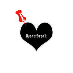 Black heart with red spikes