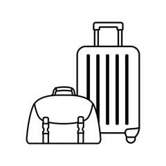 Travel icon vector. luggage illustration sign. bag symbol. suitcase logo. backpack mark.