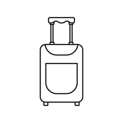 Travel icon vector. luggage illustration sign. bag symbol. suitcase logo. backpack mark.