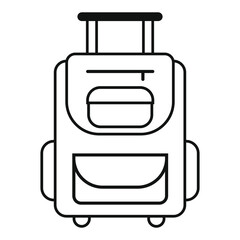 Fototapeta premium Travel icon vector. luggage illustration sign. bag symbol. suitcase logo. backpack mark.