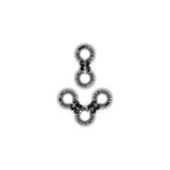 Download or upload line icon. Simple style drag and drop web page background symbol. Logo design element. T-shirt printing. Vector for sticker. Zig-zag style icon. Horror themed symbol