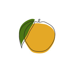 Orange icon line art, perfect for adding to icon collections, or t-shirt designs, with line art in it, easy to apply