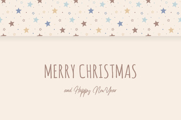 Christmas card with stars and wishes. Vector