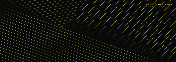 Naklejka premium Premium background. Abstract luxury pattern. Gold glitter stripes background. Abstract gold line texture. Black pattern vector illustration.