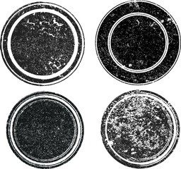 Grunge post Stamps Collection, Circles. Banners, Insignias , Logos, Icons, Labels and Badges Set . vector distress textures.blank shapes.