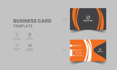 Vector modern creative and clean double-sided business card template.